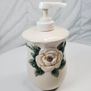 white ceramic soap dispenser 6"